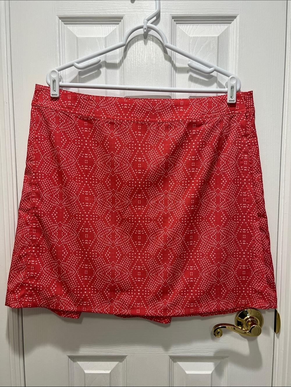 Ripskirt Wrap Skirt Length 2 - Reddish Pink Geometric print - Size XL